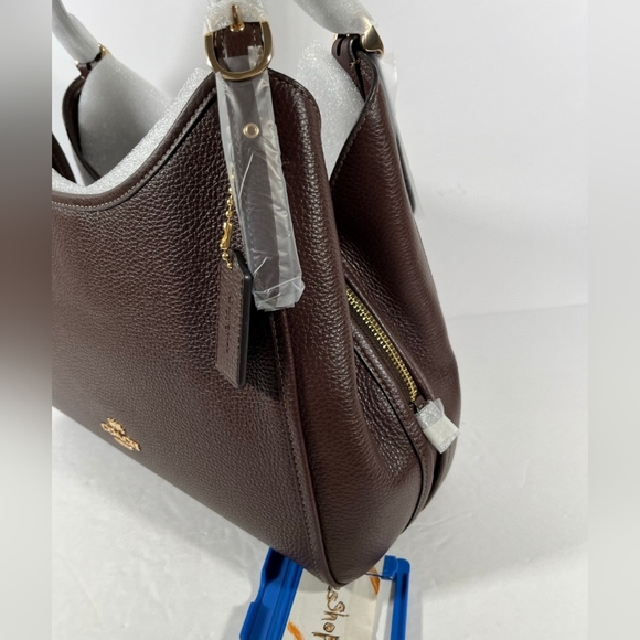 NWT Coach Erin Shoulder Bag In pebble Leather In Gold/Maple - Picture 3 of 7